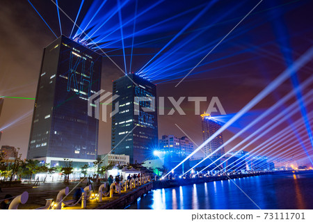 [Kaohsiung Harbor Night View of Taiwan Kaohsiung Harbor Ocean Pop Music Center] 73111701