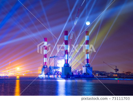 [Kaohsiung Harbor Night View of Taiwan Kaohsiung Harbor Ocean Pop Music Center] 73111703