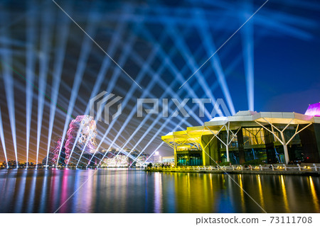 【臺灣高雄港海洋流行音樂中心夜景Kaohsiung Harbor Night View 】 73111708