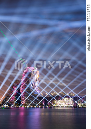 [Kaohsiung Harbor Night View of Taiwan Kaohsiung Harbor Ocean Pop Music Center] 73111733