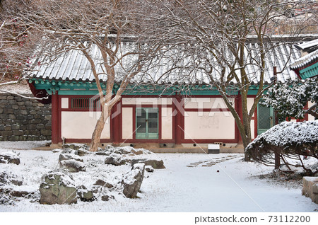 全州香橋大橋下雪的冬天的景色 73112200