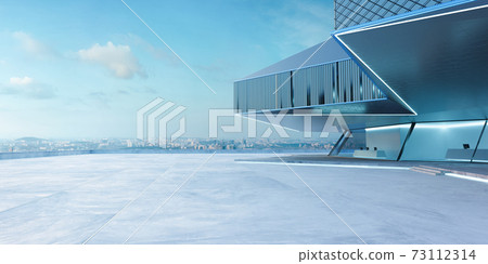 Steel and glass modern building exterior 73112314