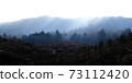 rays of light on Mount Tsukuba in Ibaraki prefecture, Japan 73112420