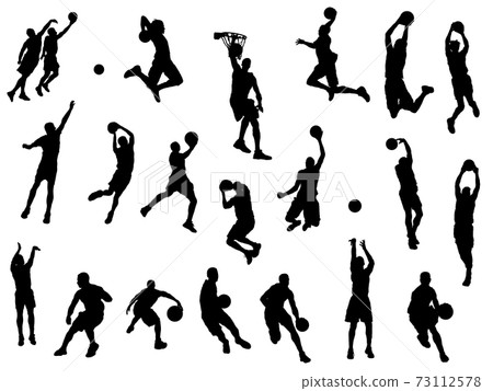Basketball silhouette_set 2 73112578