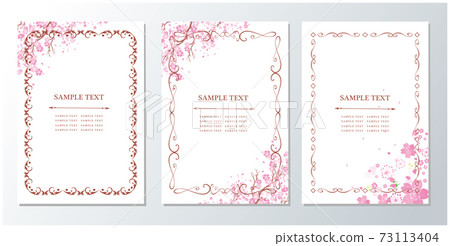 Cherry blossom petal frame set Cherry blossom petal frame set 73113404