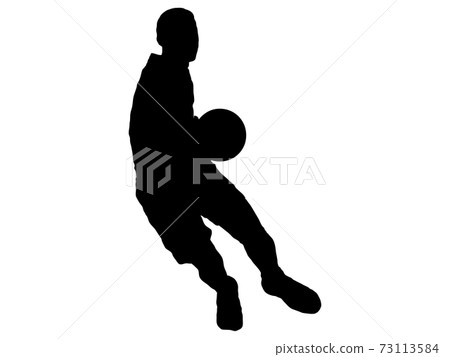 籃球silhouette_dribble_3 73113584