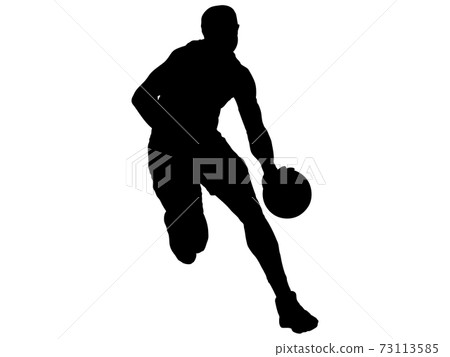 Basketball silhouette_dribble_4 Basketball silhouette_dribble_4 73113585