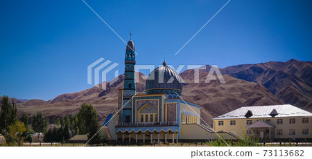 exterior view to Naryn Central Mosque, Kyrgyzstan 73113682