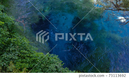 View to Blue Eye spring, initial water source of Bistrice river,near Muzine in Vlore County, southern Albania. View to Blue Eye spring, initial water source of Bistrice river,near Muzine in Vlore County, southern Albania. 73113692