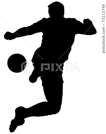 Soccer silhouette_trap - Stock Illustration [73113749] - PIXTA