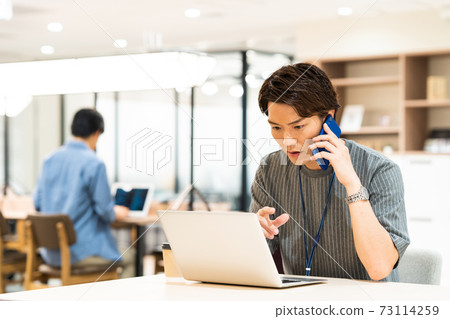 Office businessman telework business personal computer engineer 73114259