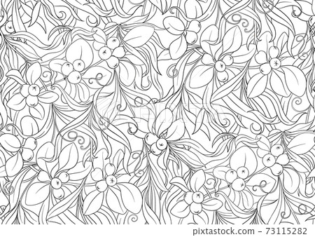 Floral Seamless pattern, background In art nouveau style 73115282