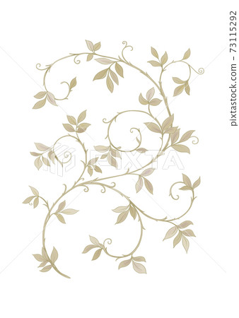 Floral motif of intertwined branches and leavesIn art nouveau style 73115292