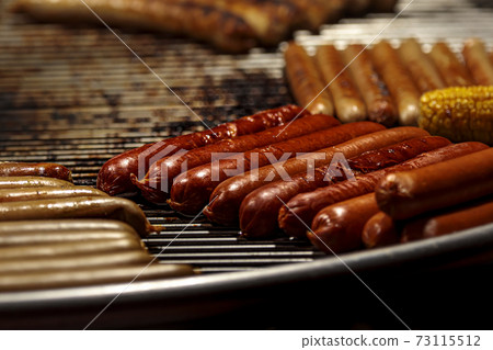 Grill sausage. Barbeque Bratwurst. Meet bbq party Grill sausage. Barbeque Bratwurst. Meet bbq party 73115512