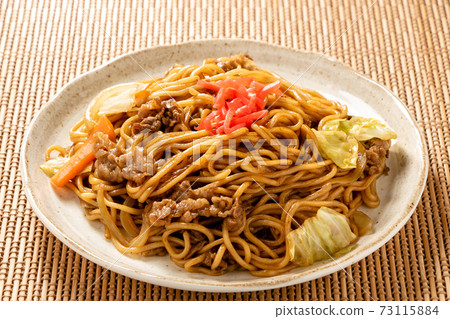 Noodles with sauce. Noodles with sauce. 73115884