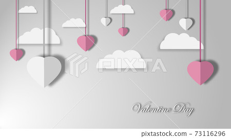 Valentine's day backgrounds. design vector illustration. Paper cut style. Valentine's day backgrounds. design vector illustration. Paper cut style. 73116296