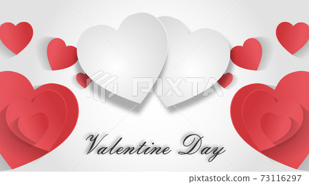 Valentine's day backgrounds. design vector illustration .Paper cut style. Valentine's day backgrounds. design vector illustration .Paper cut style. 73116297