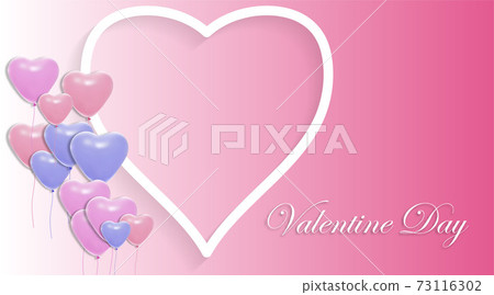 vector design of love and balloons. valentine day background vector design of love and balloons. valentine day background 73116302