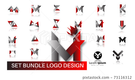 set of logo design vector bundle. modern logo concept. Icon or symbol for company logo set of logo design vector bundle. modern logo concept. Icon or symbol for company logo 73116312