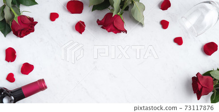 情人節 大餐 紅酒 玫瑰 禮物盒 Valentine Day Wine Gift バレンタイン 73117876