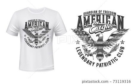 American eagle flag, t-shirt print mockup, US club 73119316