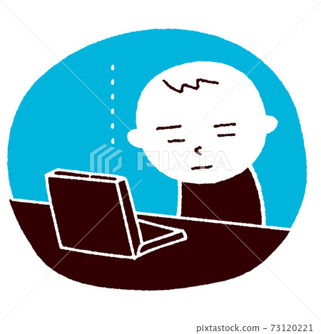 Personal computer man person silent Personal computer man person silent 73120221