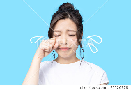 A woman with a cry A woman with a cry 73120778