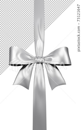 閃亮的銀色絲綢絲帶 73121647