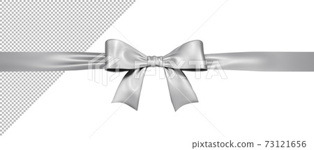 閃亮的銀色絲綢絲帶 73121656