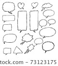 Speech Bubble hand drawn vector by ink 73123175