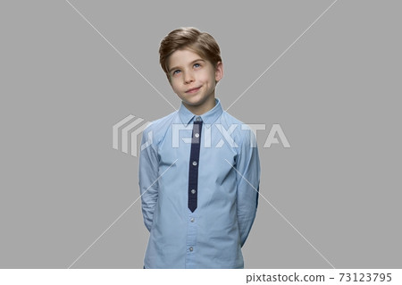 Portrait of thoughtful little boy. Portrait of thoughtful little boy. 73123795