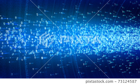 Cloud Big Data Digital Network AI Artificial Intelligence Technology 3D Illustration Background 73124587