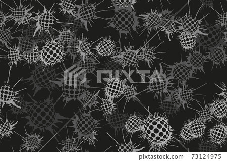 Halftone Blot Monochrome Balls Seamless Background Halftone Blot Monochrome Balls Seamless Background 73124975