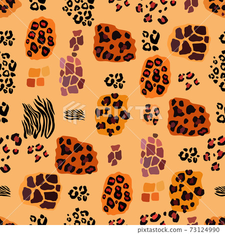 Animal mix print vector seamless pattern. Abstract background 73124990