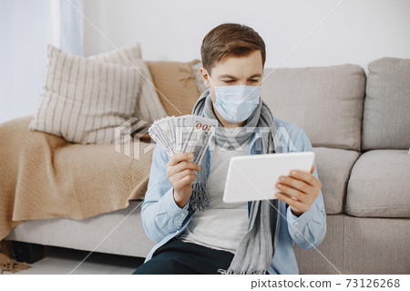 Male makes money in internet concept Male makes money in internet concept 73126268
