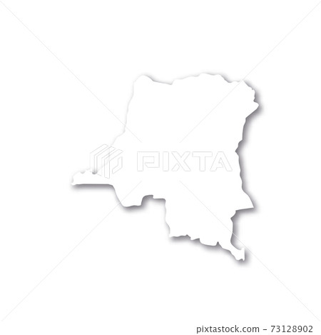Democratic Republic of the Congo - white 3D... - Stock Illustration ...