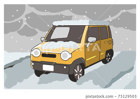 路，雪路，多雲，輕型汽車 73129503