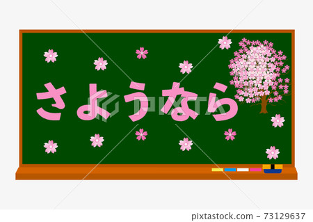 Goodbye message on the blackboard Goodbye message on the blackboard 73129637