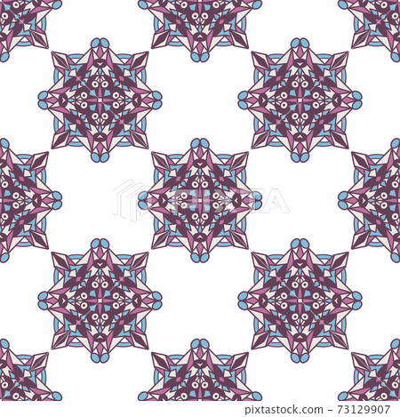 Creative Ethnic Style Square Seamless Pattern. Unique geometric vector swatch. Perfect for screen background, site backdrop, wrapping paper, wallpaper, textile and surface design. Trendy boho tile. Creative Ethnic Style Square Seamless Pattern. Unique geometric vector swatch. Perfect for screen background, site backdrop, wrapping paper, wallpaper, textile and surface design. Trendy boho tile. 73129907