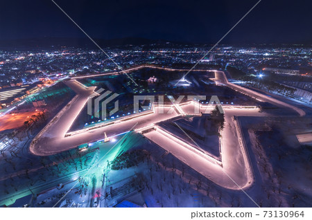 Night view from Goryokaku Tower 73130964