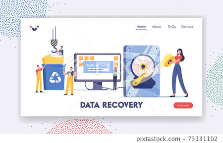 Data Recovery Service, Backup and Protection, Hardware Repair Landing Page Template. Tiny Characters in Worker Uniform Data Recovery Service, Backup and Protection, Hardware Repair Landing Page Template. Tiny Characters in Worker Uniform 73131102