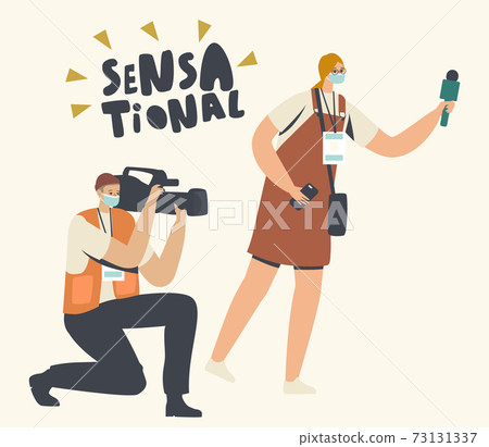 Journalists Shooting Sensational News, Cinema Award Ceremony or Festival. Paparazzi Waiting Celebrity, Journalistics Journalists Shooting Sensational News, Cinema Award Ceremony or Festival. Paparazzi Waiting Celebrity, Journalistics 73131337
