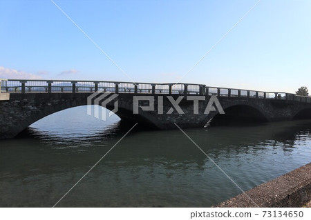 Manyo Road in Wakaura in winter 73134650