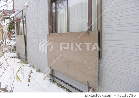 Snow fence in Hokkaido 73135780