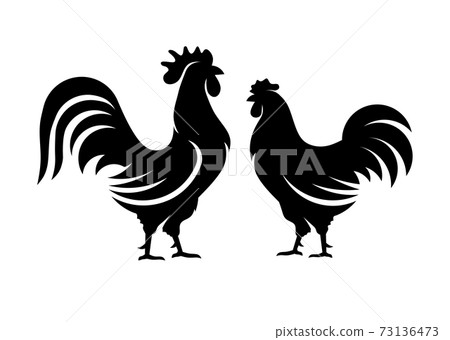 chicken, bird, silhouette 73136473