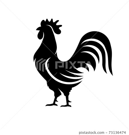 Rooster silhouette vector. Chicken cock silhouette,vector images isolated on white background, poultry chickens roosters,flat vector Farm Animal illustration Rooster silhouette vector. Chicken cock silhouette,vector images isolated on white background, poultry chickens roosters,flat vector Farm Animal illustration 73136474