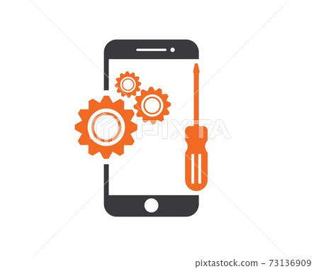smartphone repair logo icon illustration design 73136909