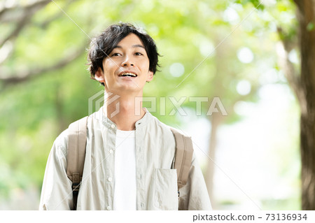 A man traveling alone A man traveling alone 73136934