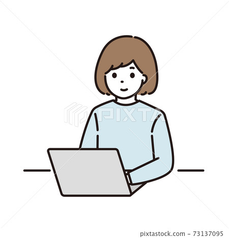 PC female telework 73137095