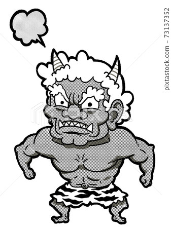 節日的惡魔是憤怒的單色 73137352